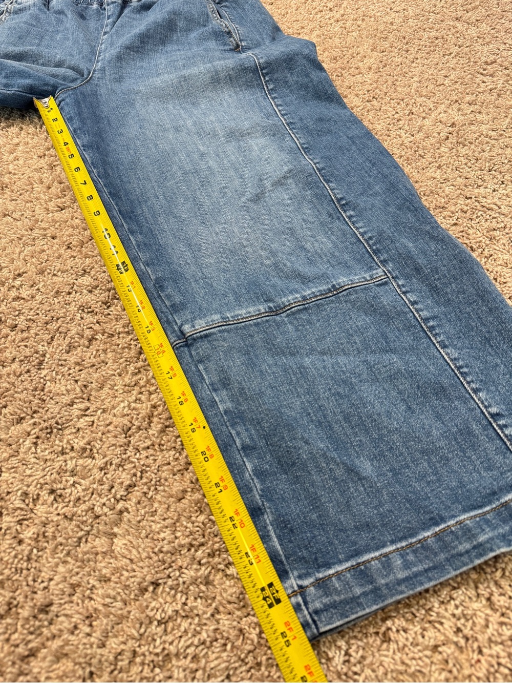 Pilcro Anthropologie The Izzie Relaxed Barrel Pull-On Elastic Waist Jeans Size L - Picture 13 of 15